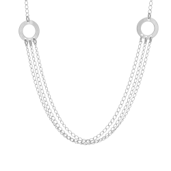 Collier en argent rhodié 