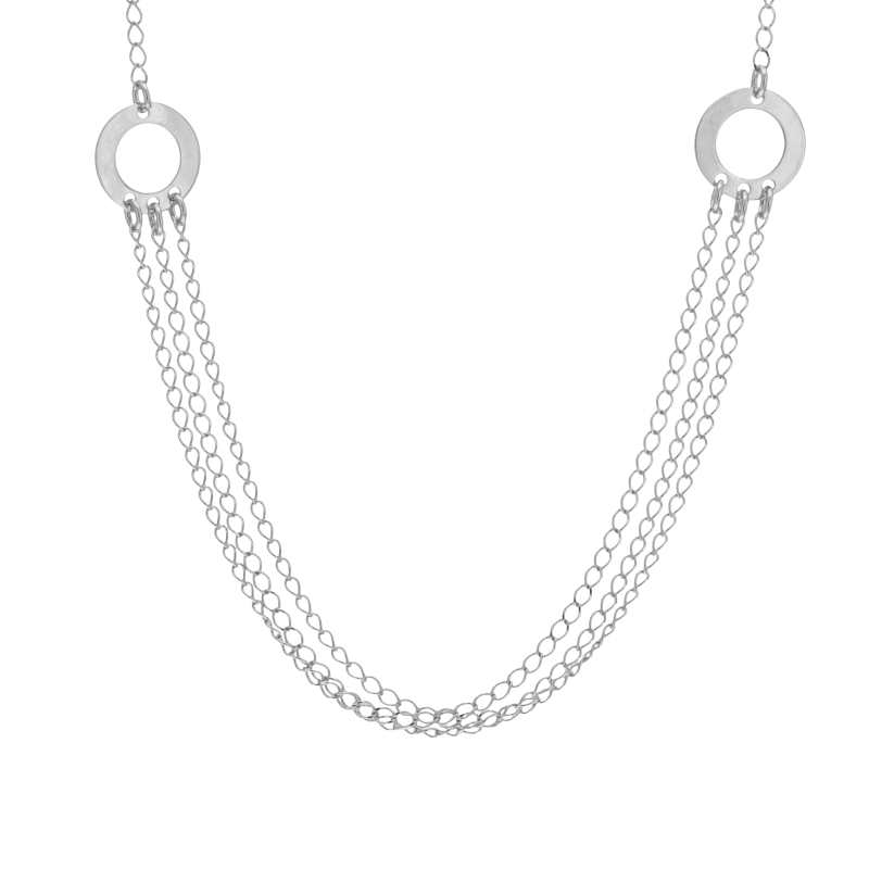 Collier en argent rhodié 