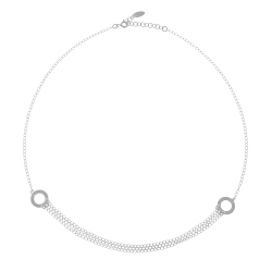 Collier en argent rhodié 