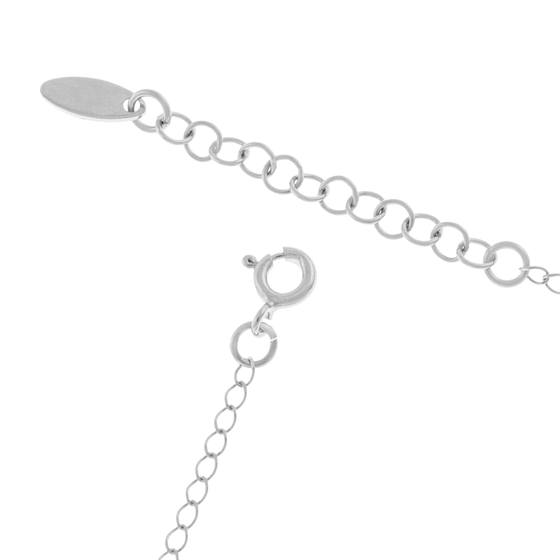 Collier en argent rhodié 