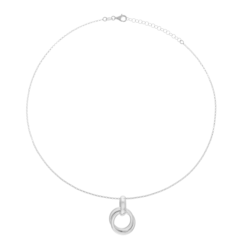 Collier en argent rhodié 