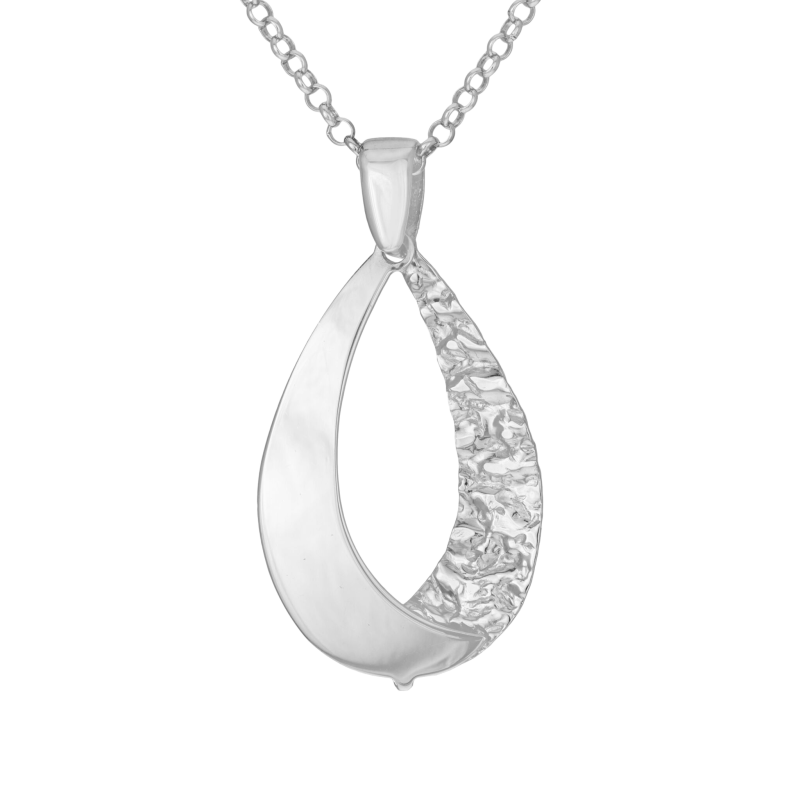 Collier en argent rhodié