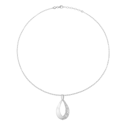 Collier en argent rhodié