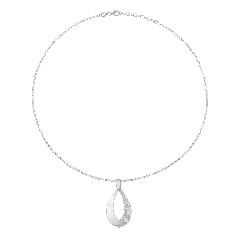 Collier en argent rhodié