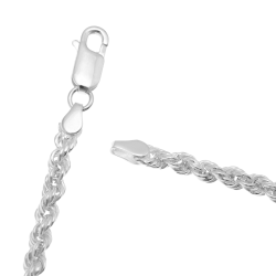 Collier en argent rhodié