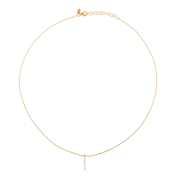 Collier en argent doré et perles synthétiques