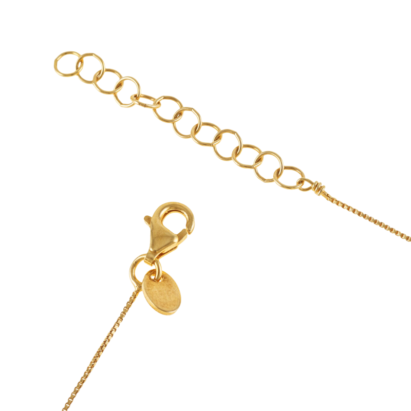 Collier en argent doré et perles synthétiques