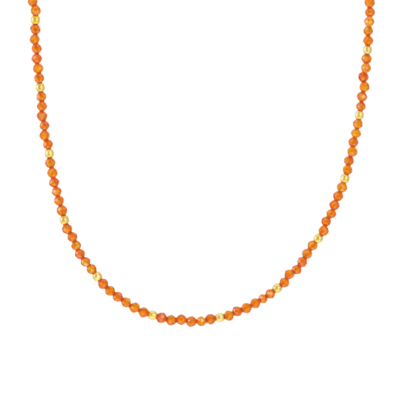Collier en argent doré et pierres synthétiques