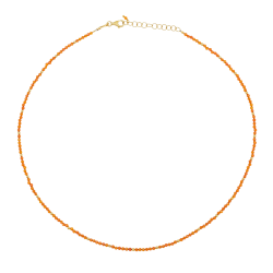 Collier en argent doré et pierres synthétiques