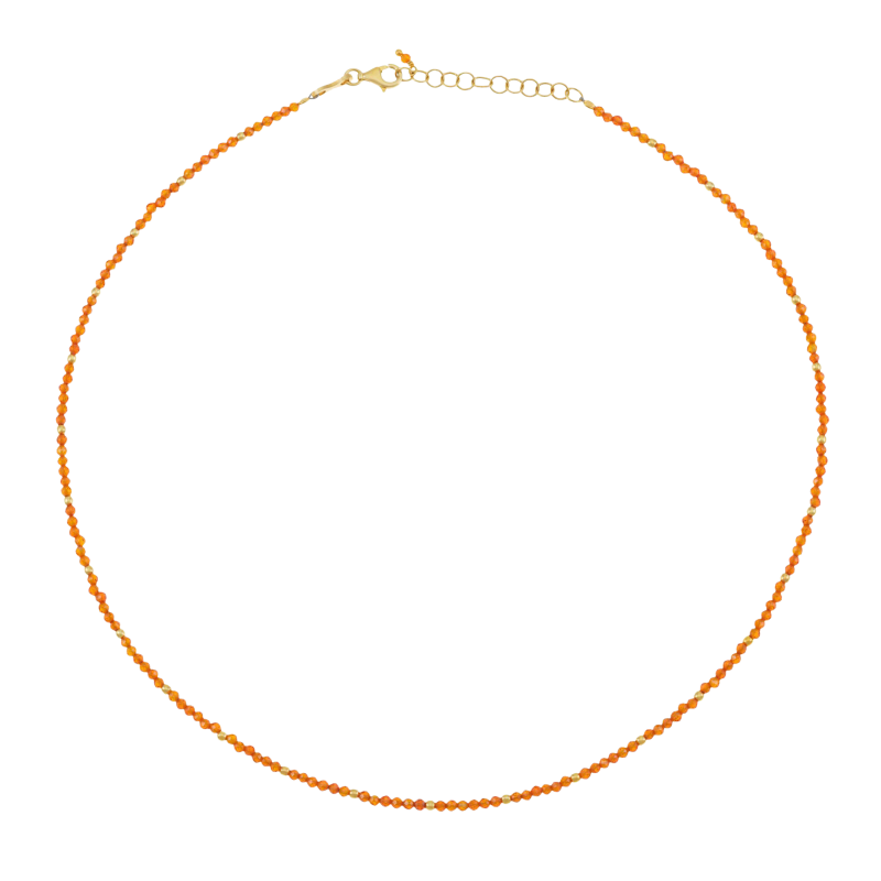 Collier en argent doré et pierres synthétiques