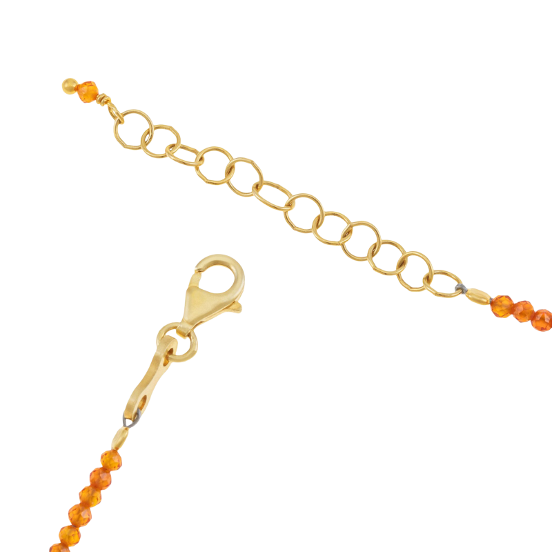 Collier en argent doré et pierres synthétiques