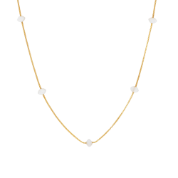 Collier en argent doré et nacres