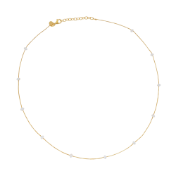Collier en argent doré et nacres
