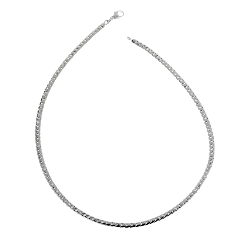 Collier en argent maille anglaise