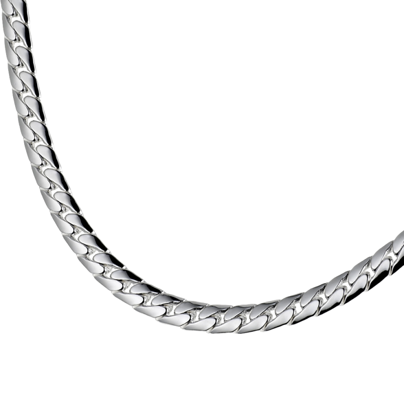 Collier en argent maille anglaise