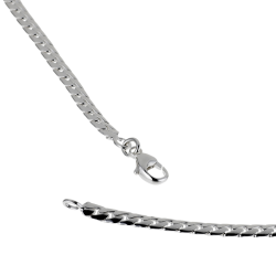 Collier en argent maille anglaise