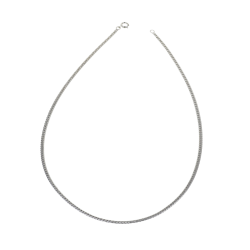 Collier en argent rhodié maille anglaise