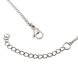 Collier en acier et ceramique noire