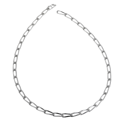 Collier en argent rhodié maille cheval