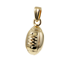 Pendentif  ballon de rugby en plaqué or