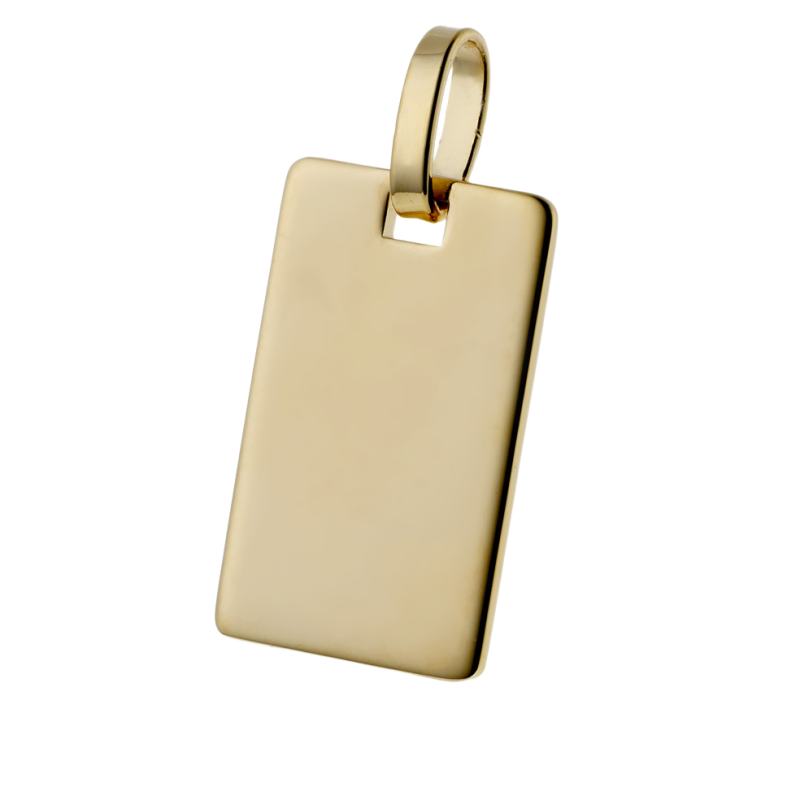 Pendentif  plaque (petit modèle) en plaqué or