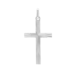 Croix en argent rhodié