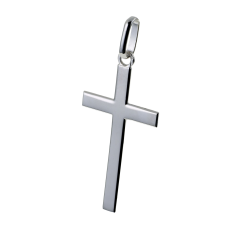 Croix en argent rhodié