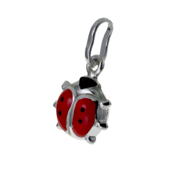 Pendentif en argent rhodié, laque