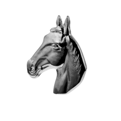 Pendentit tête de cheval en argent rhodié