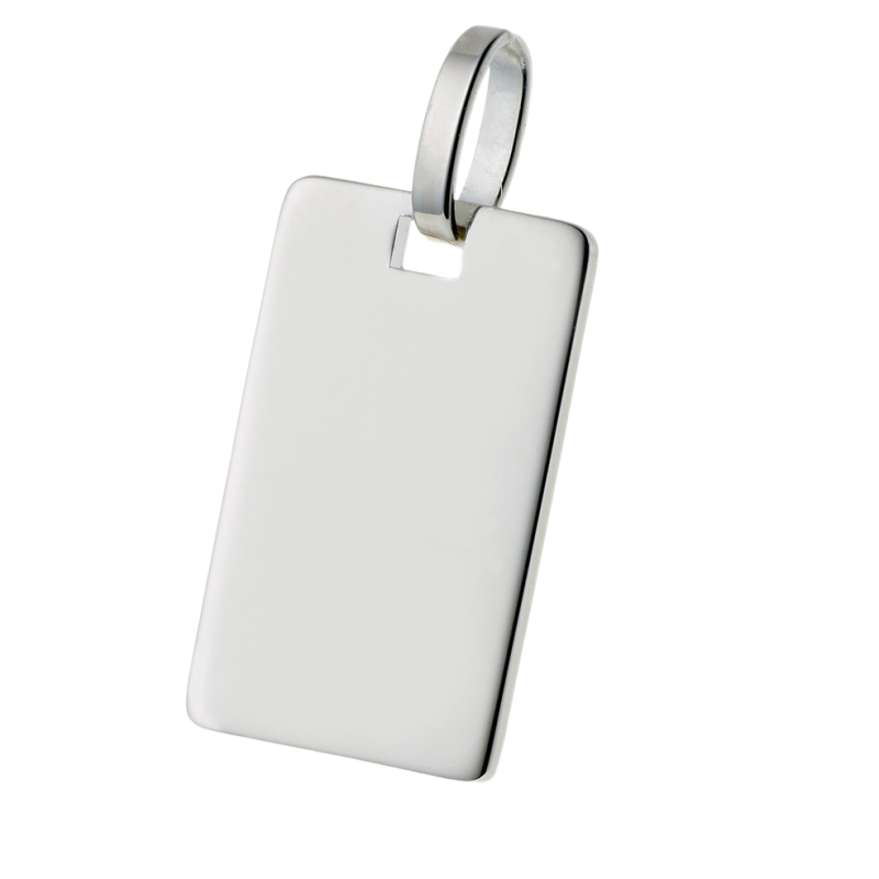 Pendentif plaque (petit modèle) en argent