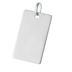 Pendentif plaque (grand modèle) en argent