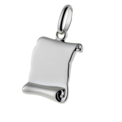 Pendentif parchemin (petit modèle) en argent