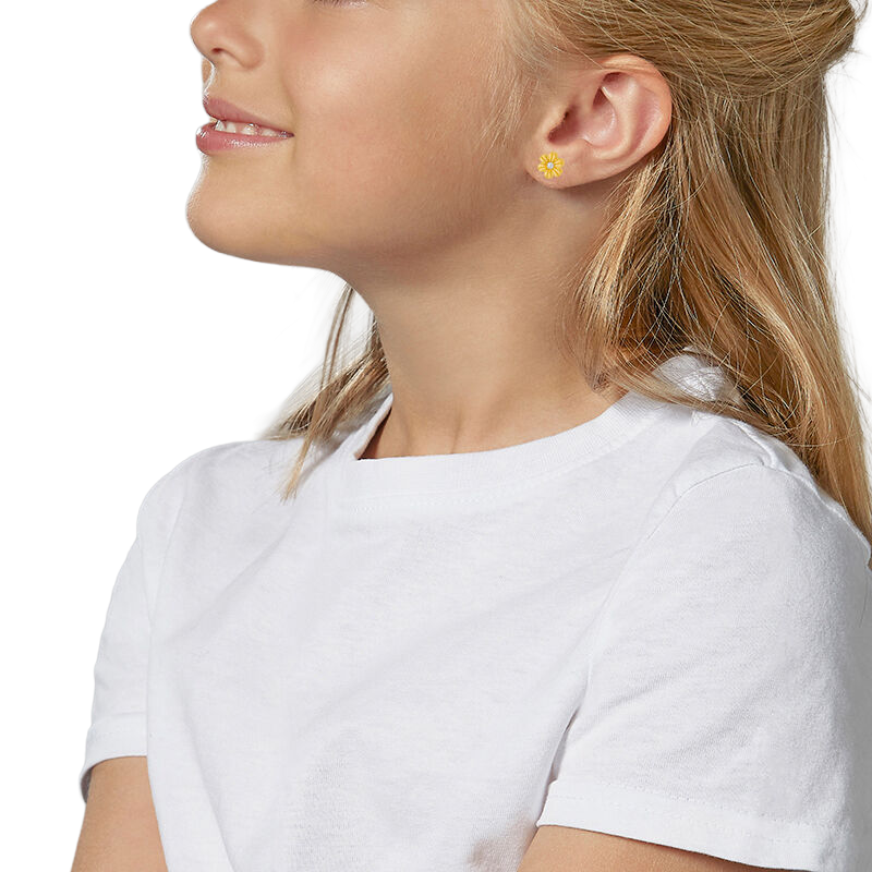 Boucles d'oreilles en plaqué or et oxyde de zirconium