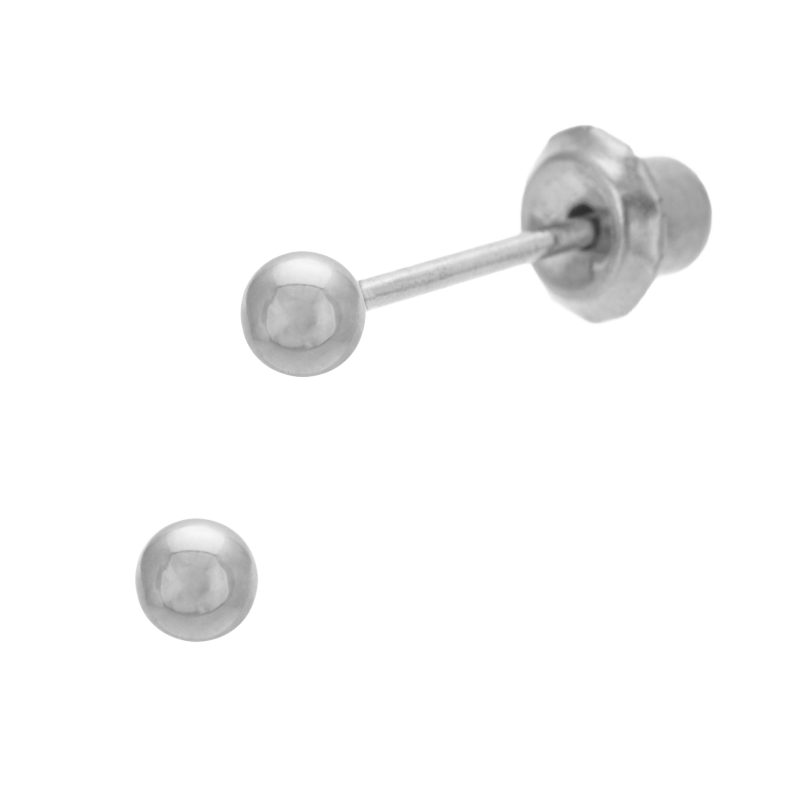 Boucles d'oreilles de perçage en acier boule 3 mm