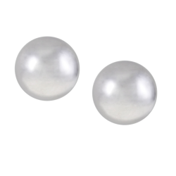 Boucles argent rhodié boule 10mm