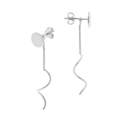 Boucles d'oreilles en argent rhodié