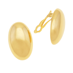 Boucles d'oreilles en acier doré, fermoir à clip