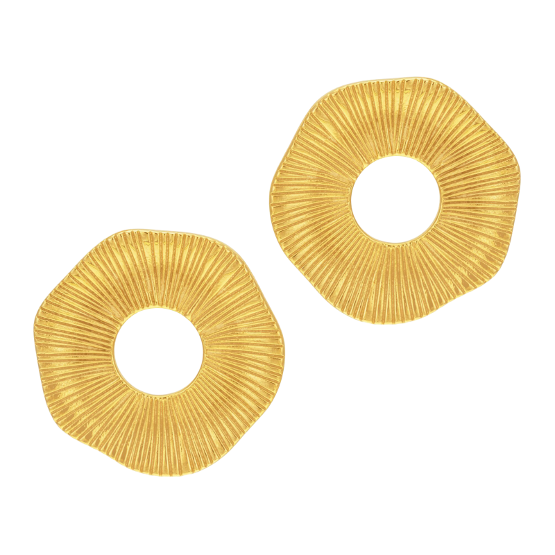 Boucles d'oreilles en acier doré