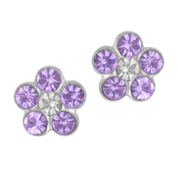 Boucles d'oreilles en argent rhodié et oxydes de zirconium