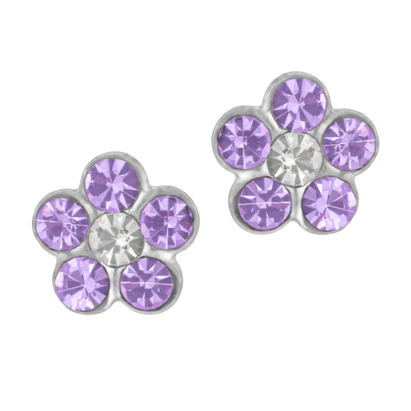 Boucles d'oreilles en argent rhodié et oxydes de zirconium