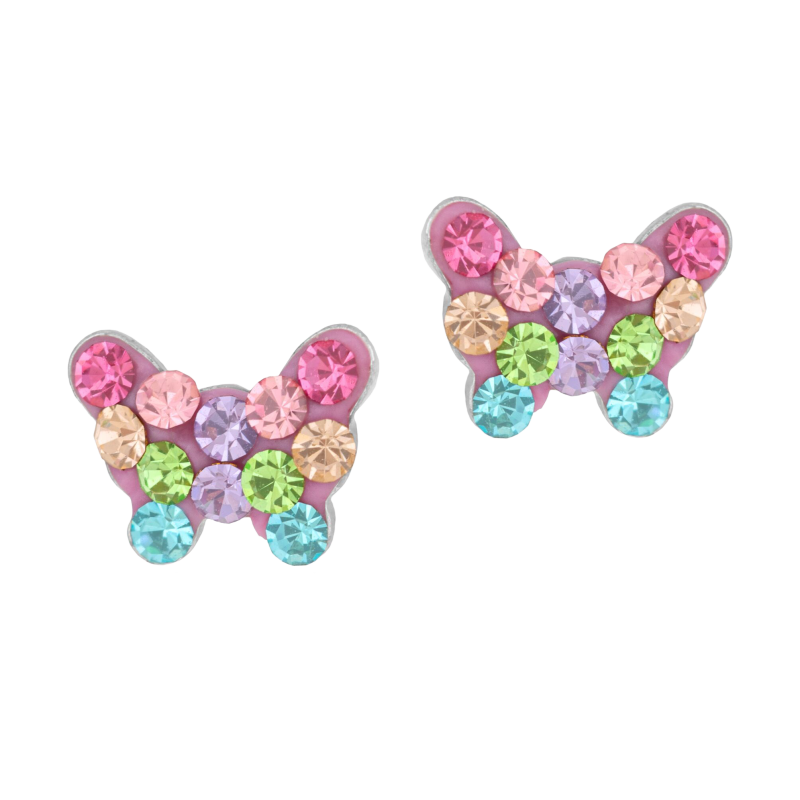 Boucles d'oreilles en argent rhodié et oxydes de zirconium