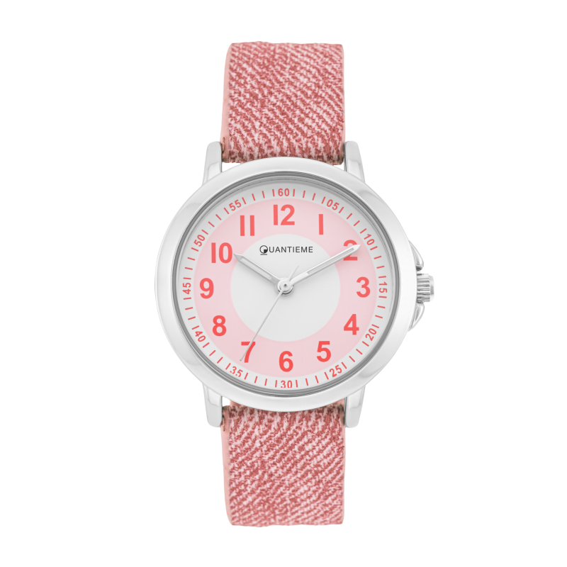 Montre fille, boîte acier, bracelet polyuréthane, verre minéral, girls
