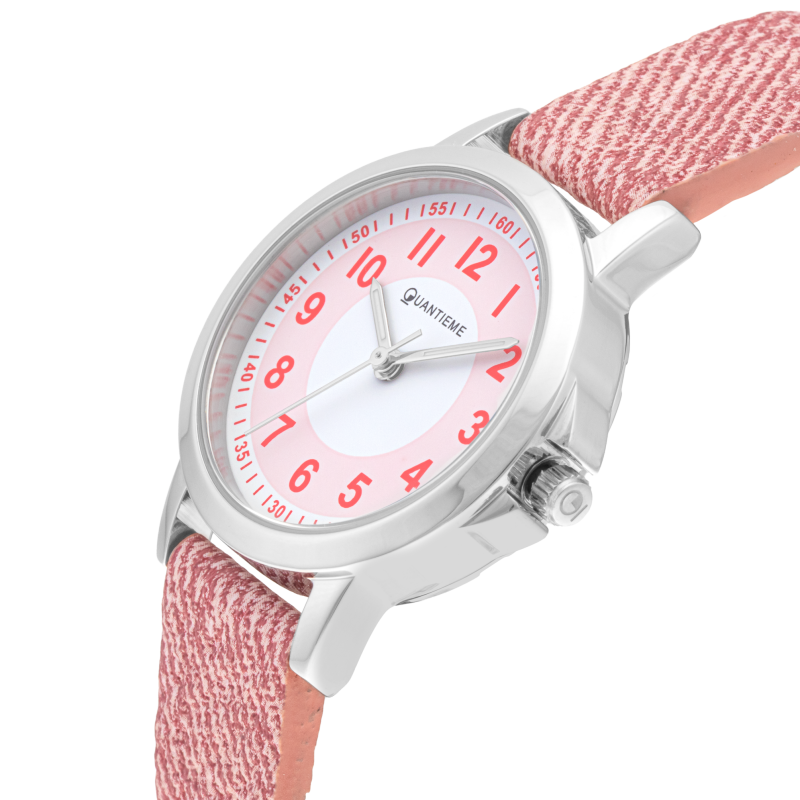 Montre fille, boîte acier, bracelet polyuréthane, verre minéral, girls