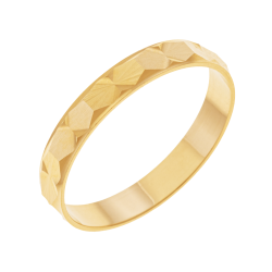 Alliance en or jaune 3 mm, diamantée 