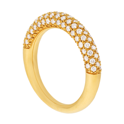 Bague en or gris, saphir et diamants