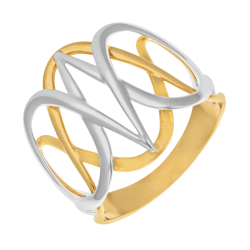Bague en 2 ors ajourée