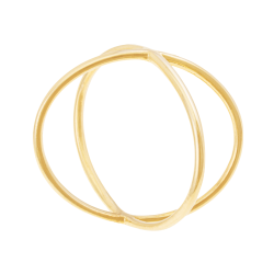 Bague en or jaune, croisée