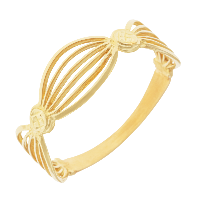 Bague en or jaune, ajourée