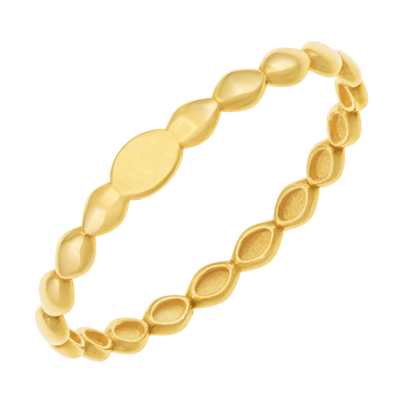 Bague en or jaune, pastille 