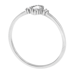 Bague en platine et oxydes de zirconium